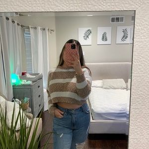 Knitted Sweater Crop Top